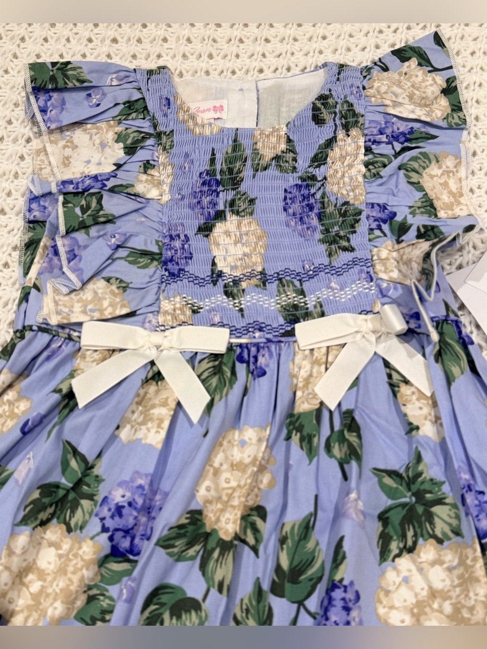 Bonnie Jean Little Girls Sleeveless Flutter Fit + Flare Dress in hydrangea Sz 6 - Picture 3 of 7